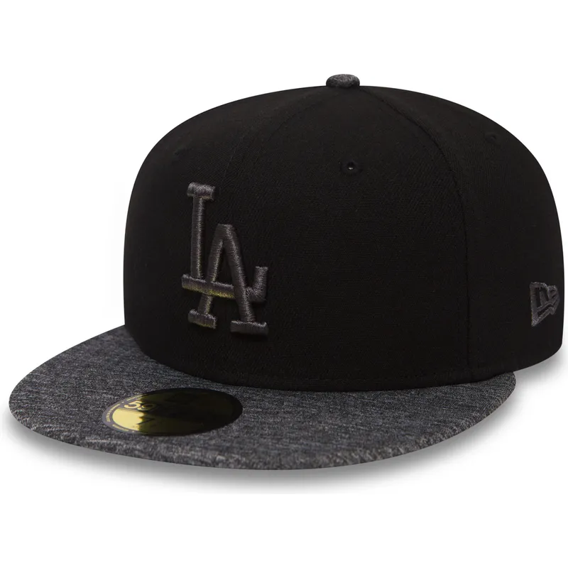 petten-plat-zwart-fitted-59fifty-grey-collection-van-los-angeles-dodgers-mlb-van-new-era