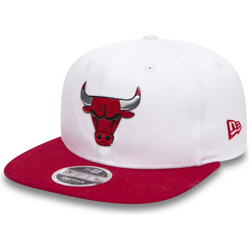 petten-plat-wit-snapback-9fifty-pack-van-chicago-bulls-nba-van-new-era