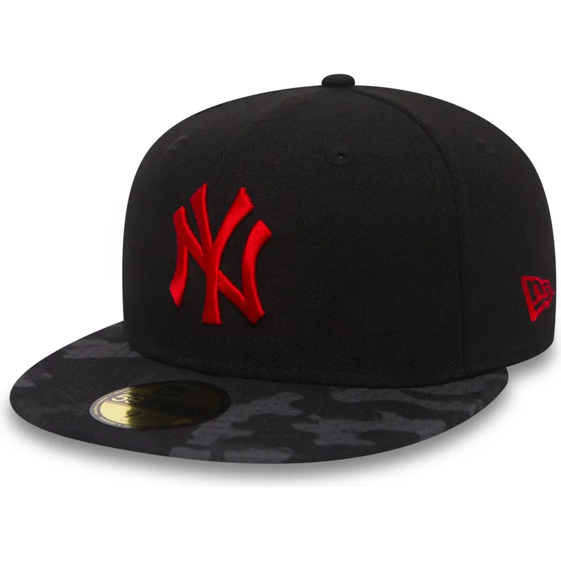 petten-plat-zwart-fitted-59fifty-contrast-camo-van-new-york-yankees-mlb-van-new-era