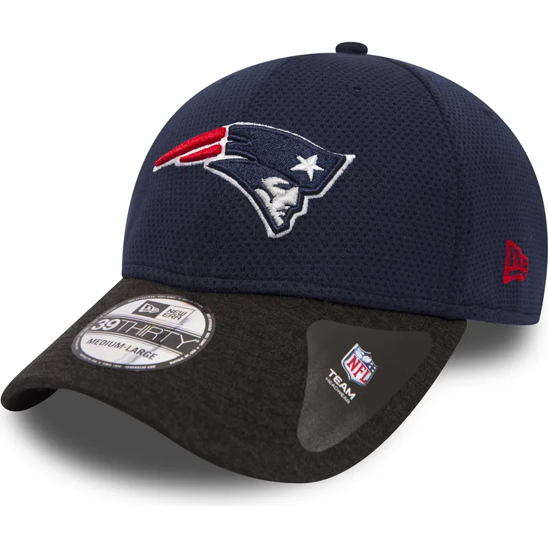 petten-gebogen-marineblauw-fitted-39thirty-shadow-tech-van-new-england-patriots-nfl-van-new-era