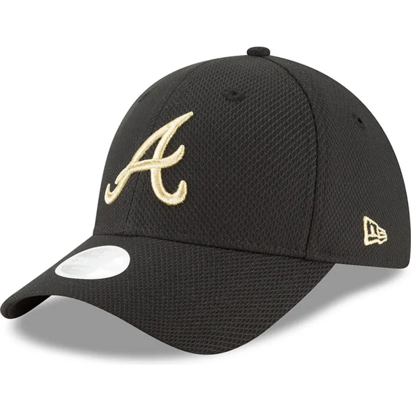 petten-gebogen-zwart-verstelbaar-9forty-sport-van-atlanta-braves-mlb-van-new-era