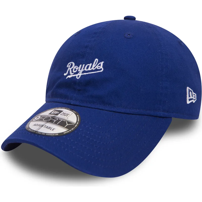 petten-gebogen-blauw-verstelbaar-9forty-mini-wordmark-van-kansas-city-royals-mlb-van-new-era
