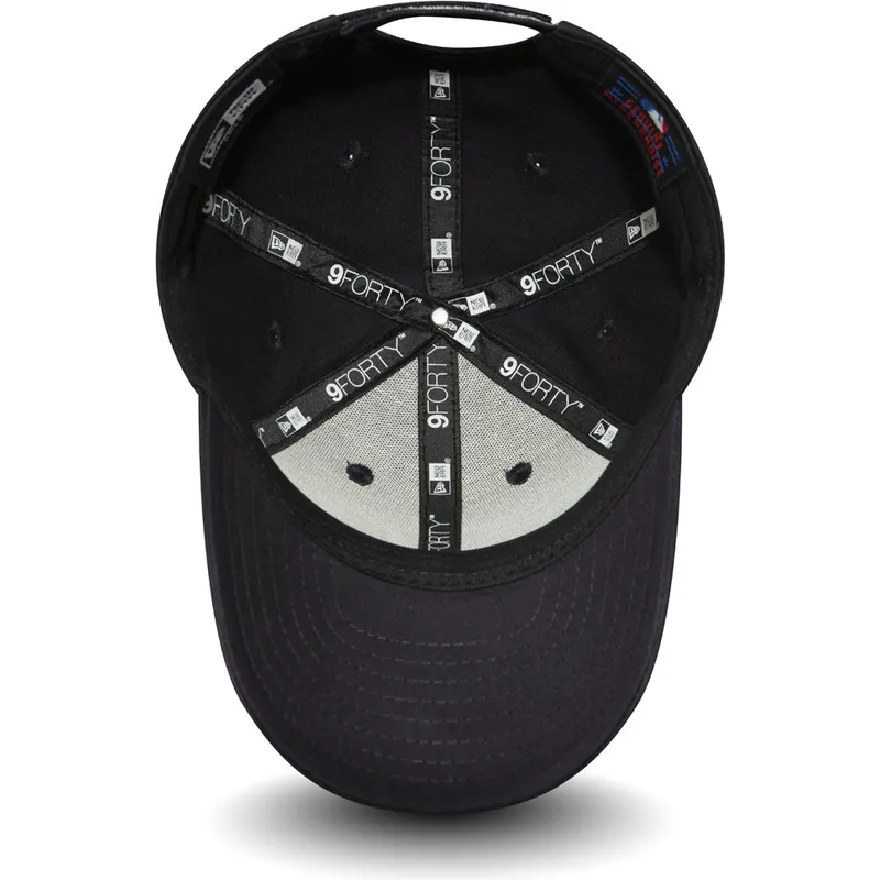 petten-gebogen-zwart-verstelbaar-voor-kinderen-velcro-9forty-essential-van-new-york-yankees-mlb-van-new-era