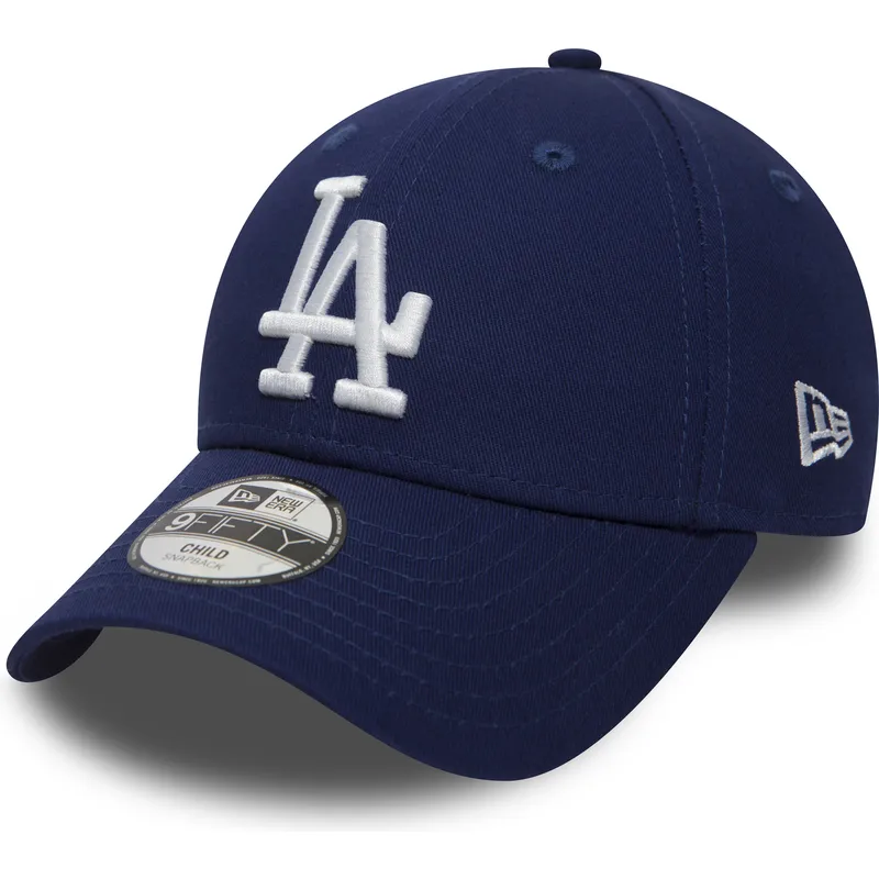 petten-gebogen-blauw-verstelbaar-voor-kinderen-9forty-essential-van-los-angeles-dodgers-mlb-van-new-era