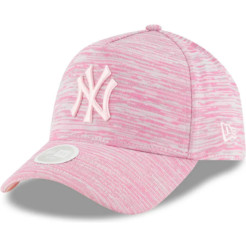 petten-gebogen-roze-snapback-ajustable-9forty-a-frame-engineered-fit-van-new-york-yankees-mlb-van-new-era