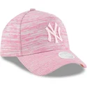 petten-gebogen-roze-snapback-ajustable-9forty-a-frame-engineered-fit-van-new-york-yankees-mlb-van-new-era