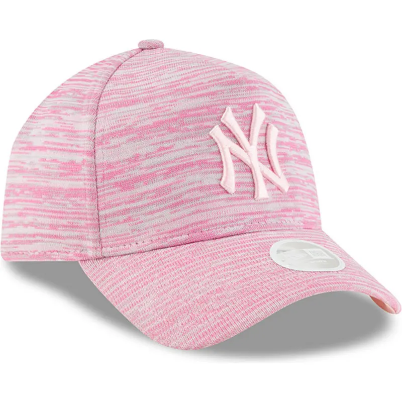 petten-gebogen-roze-snapback-ajustable-9forty-a-frame-engineered-fit-van-new-york-yankees-mlb-van-new-era
