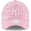 petten-gebogen-roze-snapback-ajustable-9forty-a-frame-engineered-fit-van-new-york-yankees-mlb-van-new-era