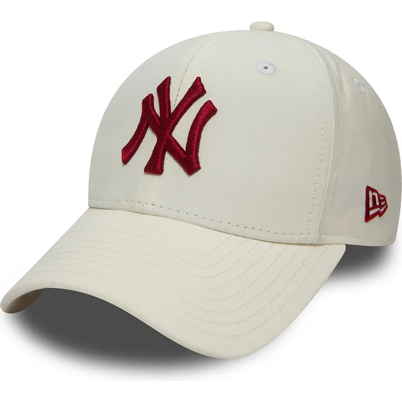 petten-gebogen-wit-snapback-9fifty-nylon-pre-curved-fit-van-new-york-yankees-mlb-van-new-era