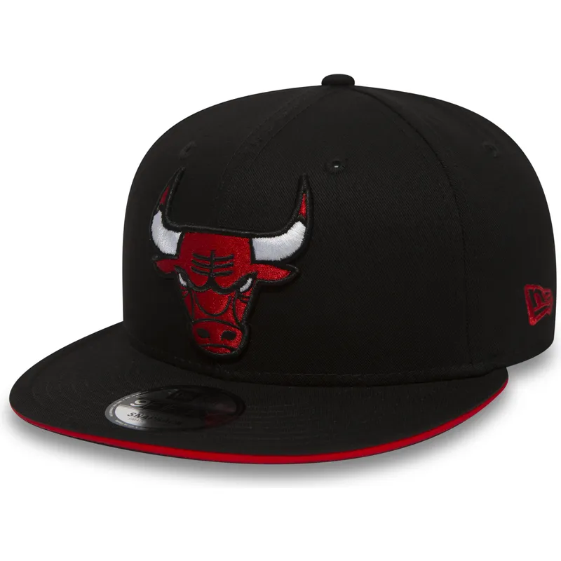 petten-plat-zwart-snapback-9fifty-team-van-chicago-bulls-nba-van-new-era