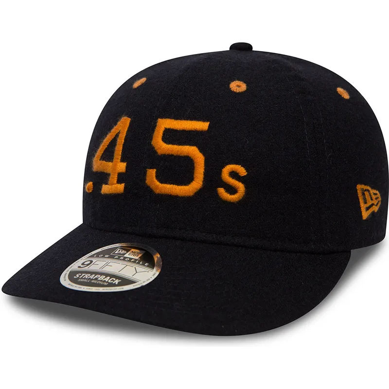petten-plat-zwart-verstelbaar-9fifty-low-profile-flannel-van-houston-colts-mlb-van-new-era