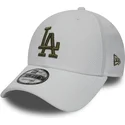 petten-gebogen-wit-verstelbaar-9forty-diamond-era-van-los-angeles-dodgers-mlb-van-new-era