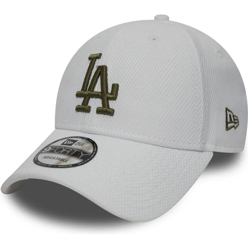 petten-gebogen-wit-verstelbaar-9forty-diamond-era-van-los-angeles-dodgers-mlb-van-new-era