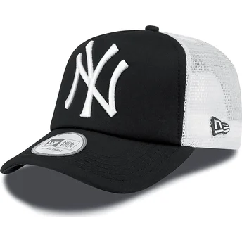 petten-gebogen-zwart-snapback-clean-a-frame-van-new-york-yankees-mlb-van-new-era