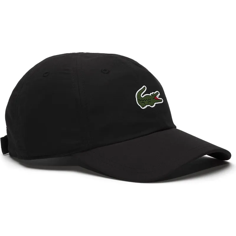 petten-gebogen-zwart-verstelbaar-croc-microfibre-van-lacoste