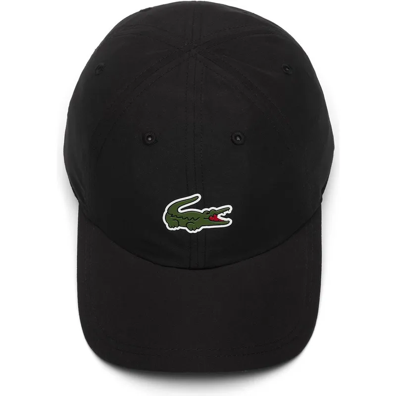 petten-gebogen-zwart-verstelbaar-croc-microfibre-van-lacoste