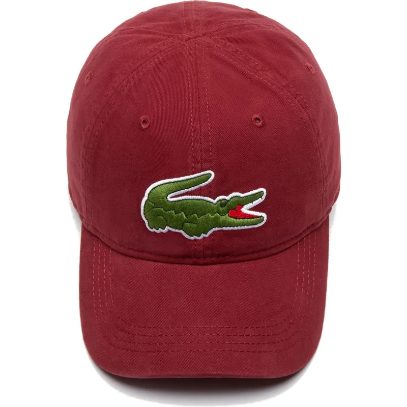 petten-gebogen-rood-verstelbaar-big-croc-gabardine-van-lacoste