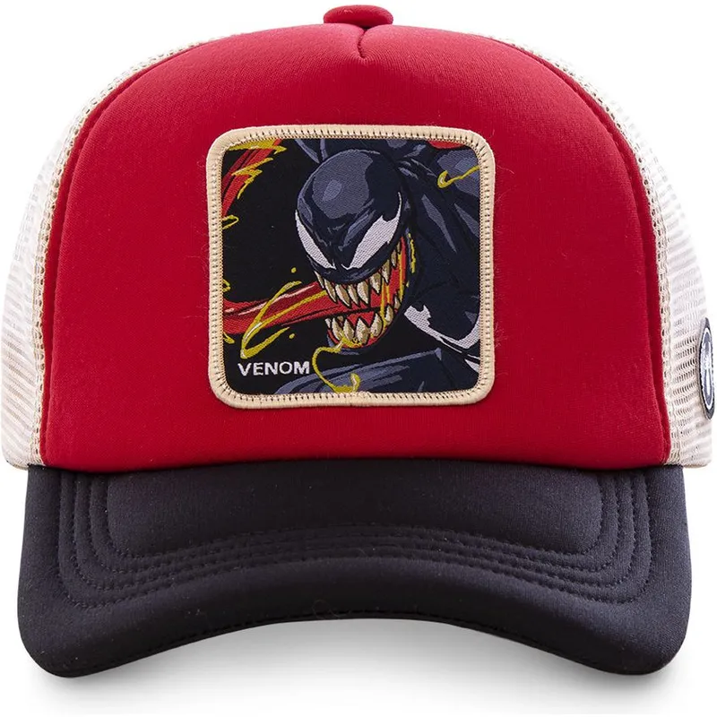 petten-gebogen-rood-snapback-ven4m-venom-marvel-comics-van-capslab petten-gebogen-rood-snapback-ven4m-venom-marvel-comics-van-capslab
