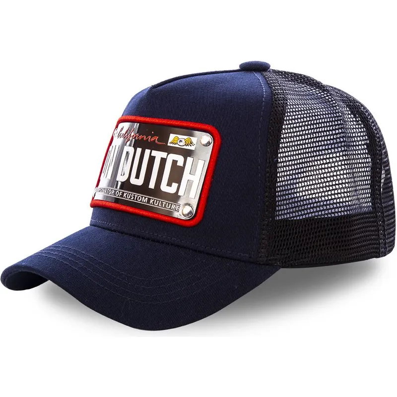 petten-gebogen-marineblauw-verstelbaar-placa-california-cal2-van-von-dutch