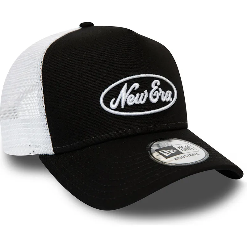 petten-gebogen-zwart-snapback-oval-script-a-frame-van-new-era petten-gebogen-zwart-snapback-oval-script-a-frame-van-new-era