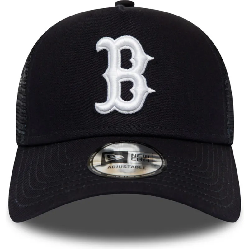 petten-gebogen-marineblauw-snapback-league-essential-a-frame-van-boston-red-sox-mlb-van-new-era