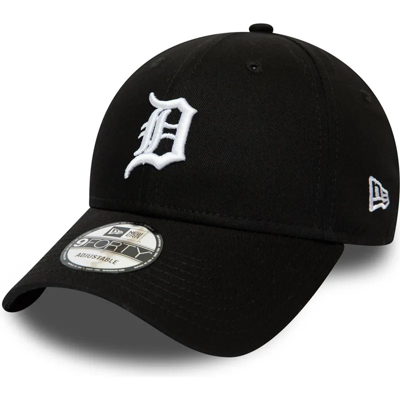 petten-gebogen-zwart-verstelbaar-9forty-league-essential-van-detroit-tigers-mlb-van-new-era