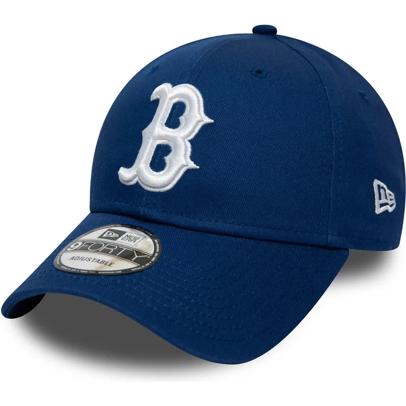 petten-gebogen-blauw-verstelbaar-9forty-league-essential-van-boston-red-sox-mlb-van-new-era
