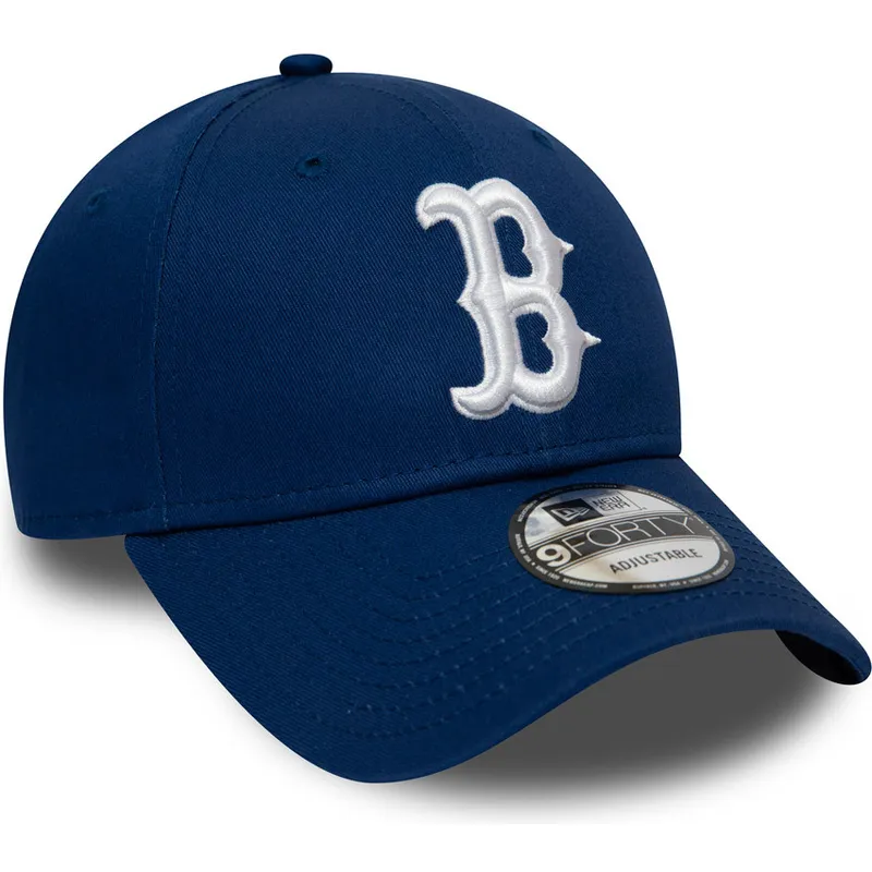 petten-gebogen-blauw-verstelbaar-9forty-league-essential-van-boston-red-sox-mlb-van-new-era