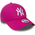 petten-gebogen-roze-verstelbaar-9forty-essential-van-new-york-yankees-mlb-van-new-era