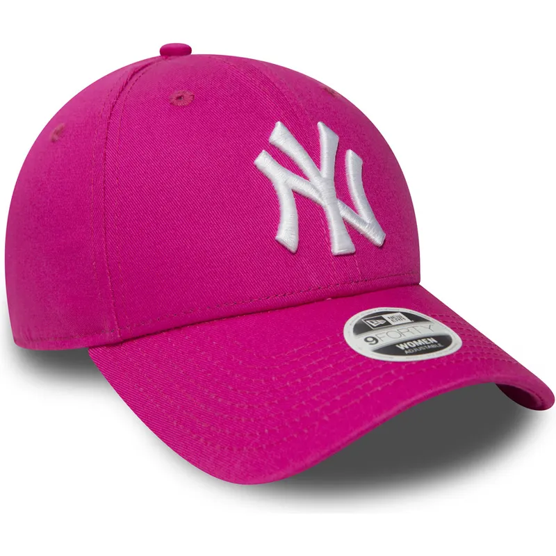 petten-gebogen-roze-verstelbaar-9forty-essential-van-new-york-yankees-mlb-van-new-era