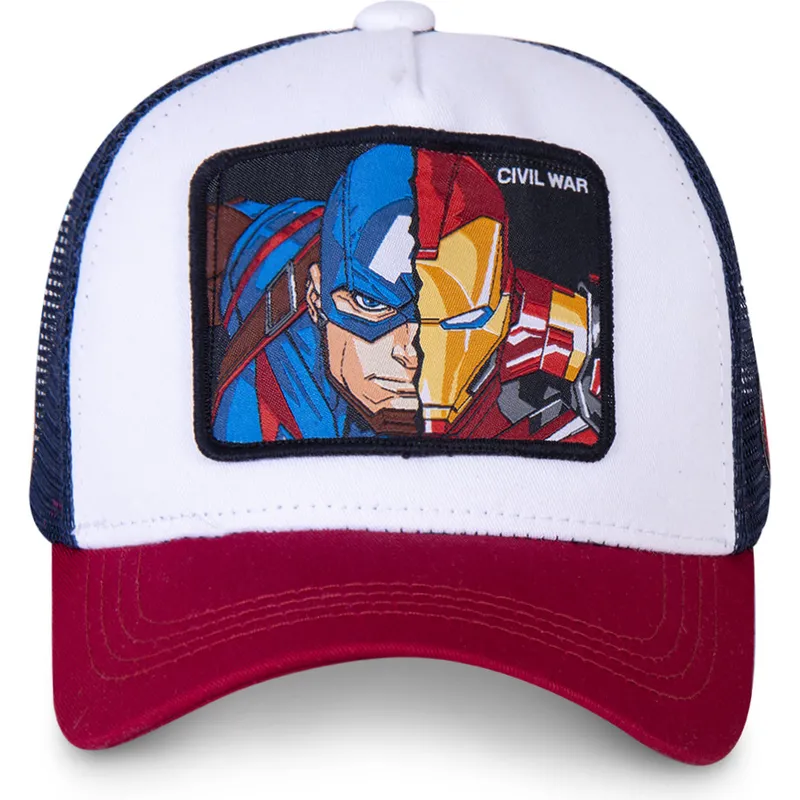 petten-gebogen-wit-snapback-civil-war-war1-captain-america-en-iron-man-marvel-comics-van-capslab