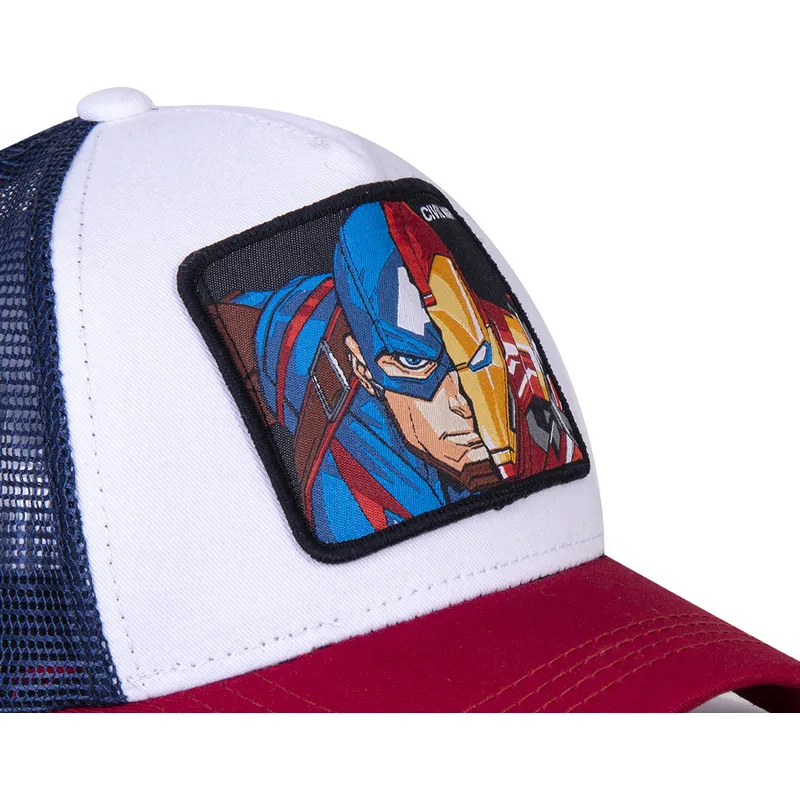 petten-gebogen-wit-snapback-civil-war-war1-captain-america-en-iron-man-marvel-comics-van-capslab