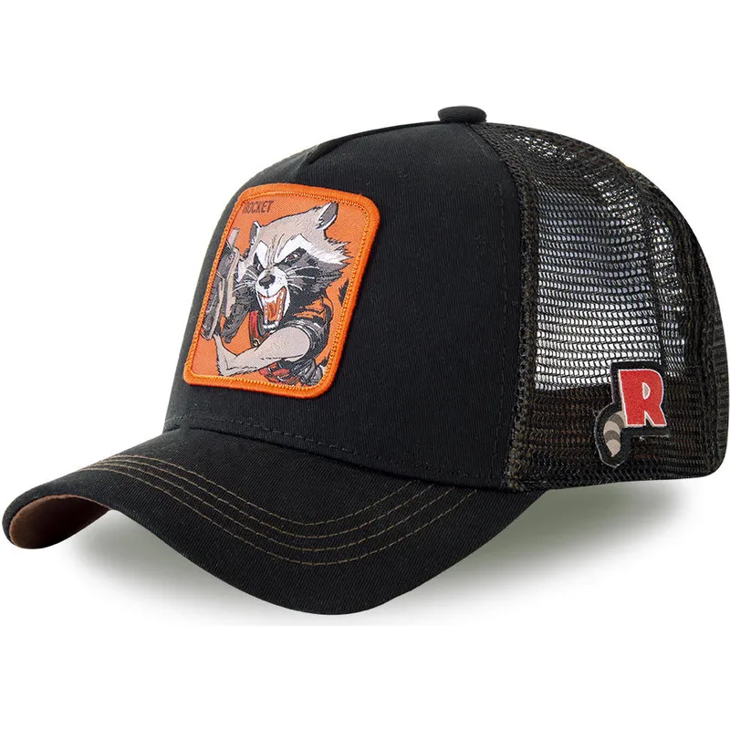 petten-gebogen-zwart-snapback-roc4-rocket-raccoon-marvel-comics-van-capslab