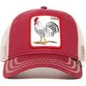 petten-gebogen-rood-snapback-rooster-the-farm-van-goorin-bros
