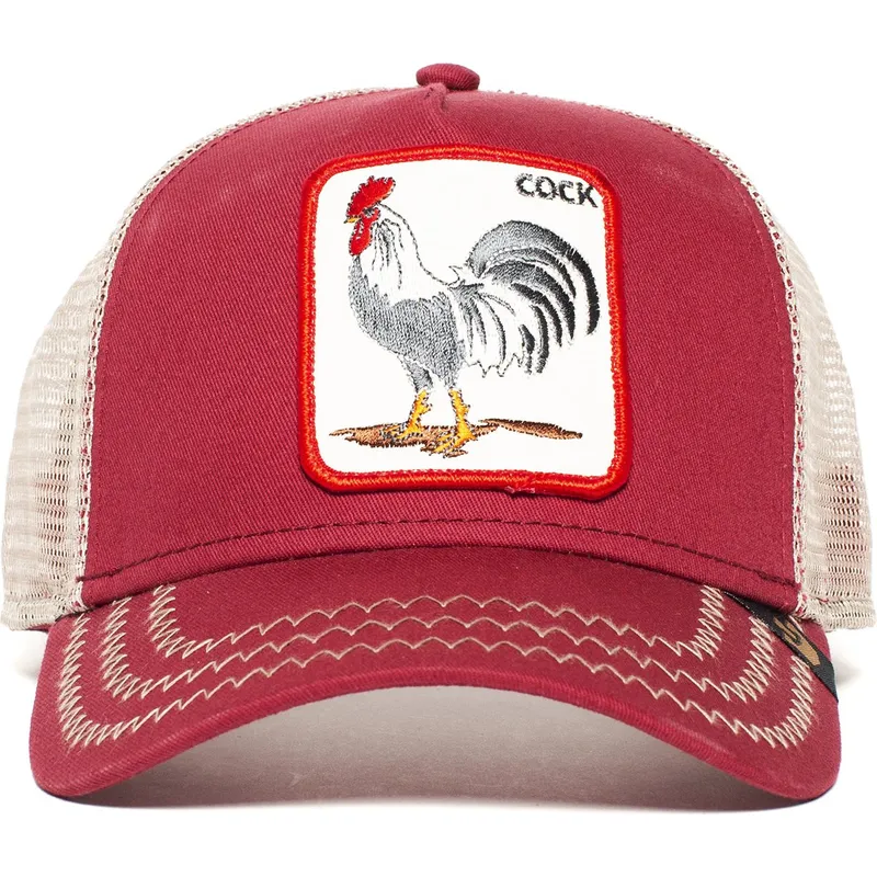 petten-gebogen-rood-snapback-rooster-the-farm-van-goorin-bros petten-gebogen-rood-snapback-rooster-the-farm-van-goorin-bros