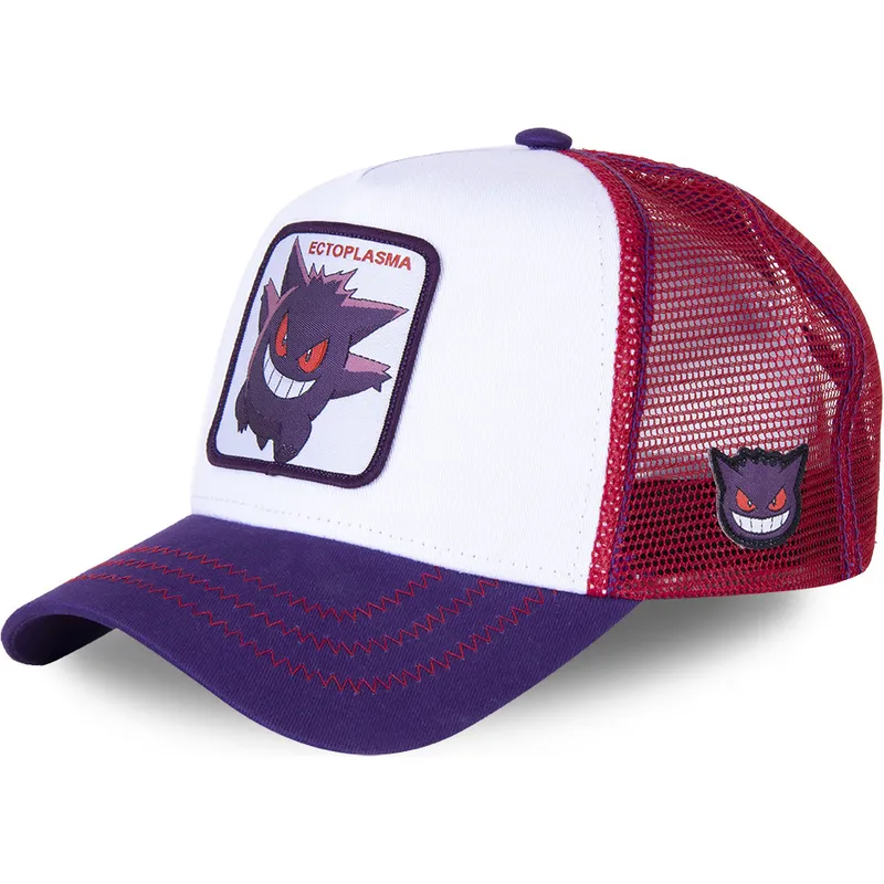 petten-gebogen-wit-snapback-gen1-gengar-pokemon-van-capslab petten-gebogen-wit-snapback-gen1-gengar-pokemon-van-capslab