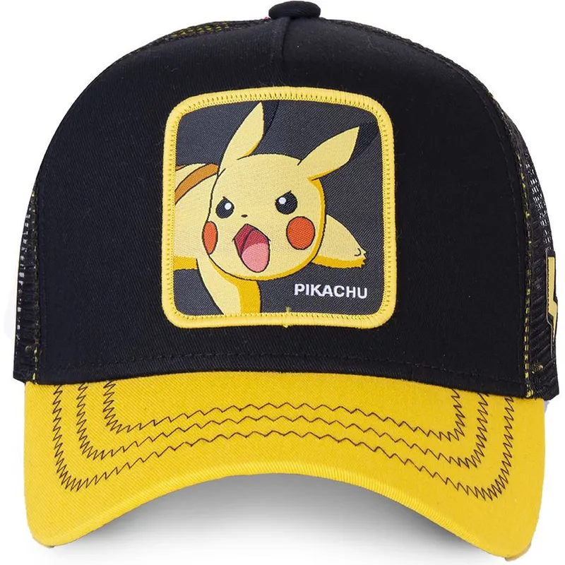 petten-gebogen-zwart-snapback-pik6-pikachu-pokemon-van-capslab petten-gebogen-zwart-snapback-pik6-pikachu-pokemon-van-capslab