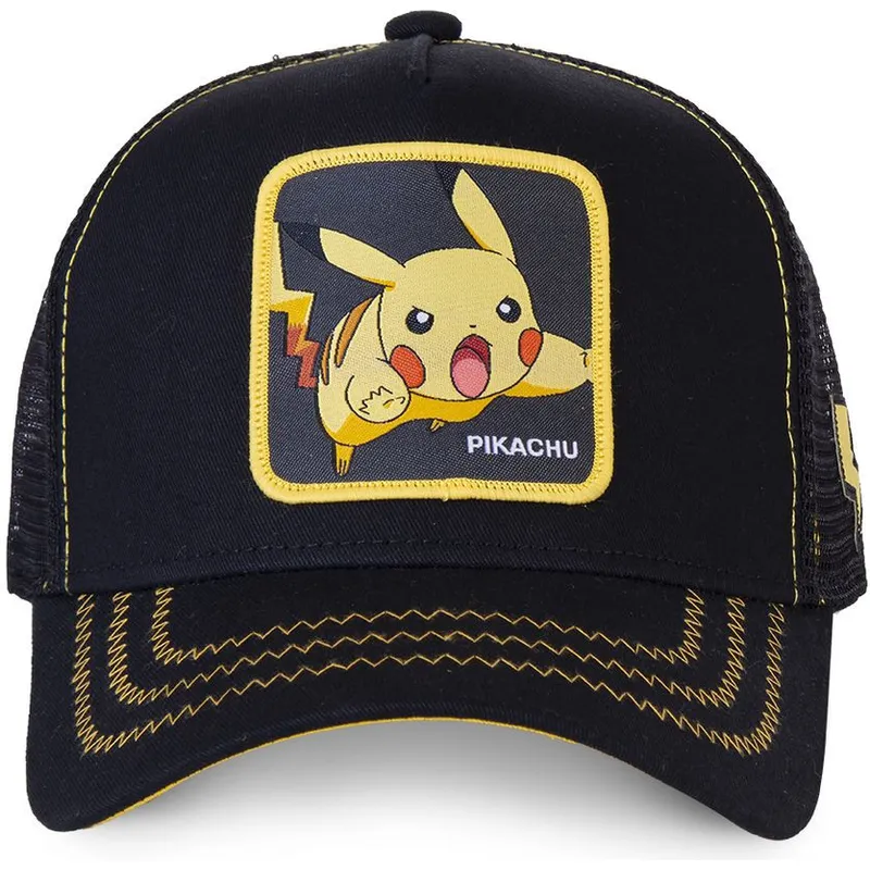 petten-gebogen-zwart-snapback-pik7-pikachu-pokemon-van-capslab petten-gebogen-zwart-snapback-pik7-pikachu-pokemon-van-capslab