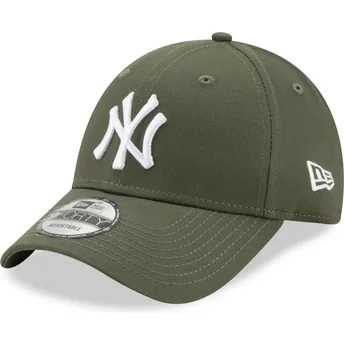 Petten gebogen groen verstelbaar 9FORTY League Essential van New York Yankees MLB van New Era