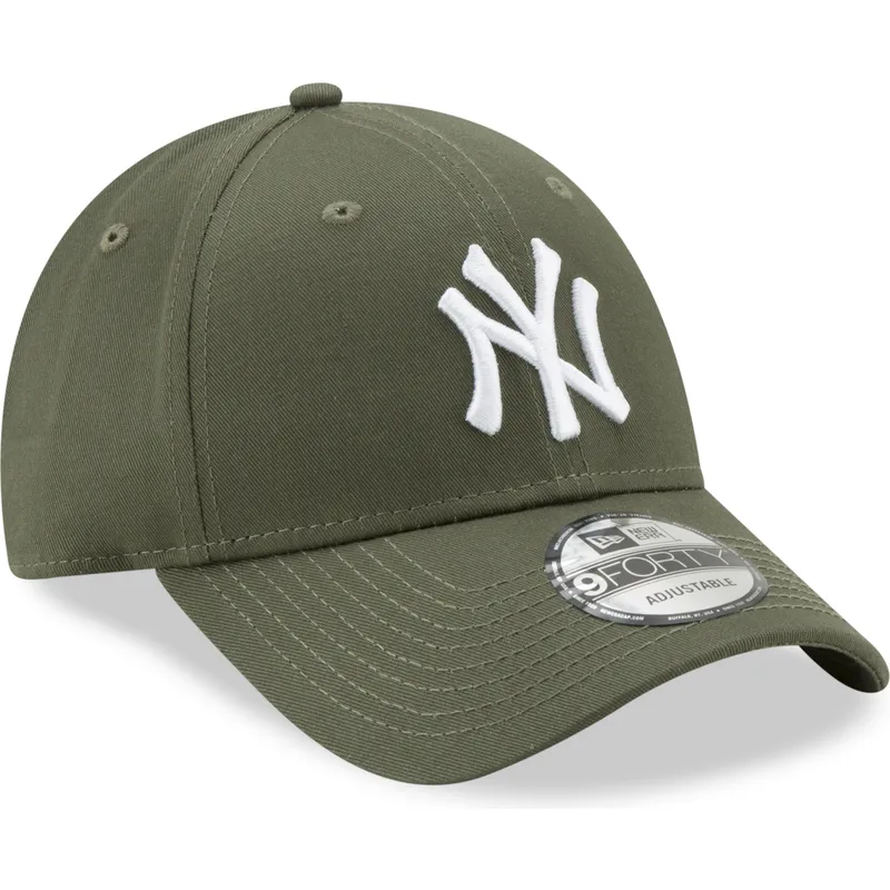 petten-gebogen-groen-verstelbaar-9forty-league-essential-van-new-york-yankees-mlb-van-new-era