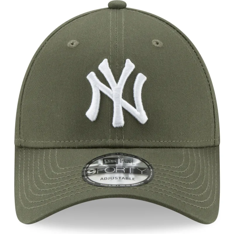 petten-gebogen-groen-verstelbaar-9forty-league-essential-van-new-york-yankees-mlb-van-new-era