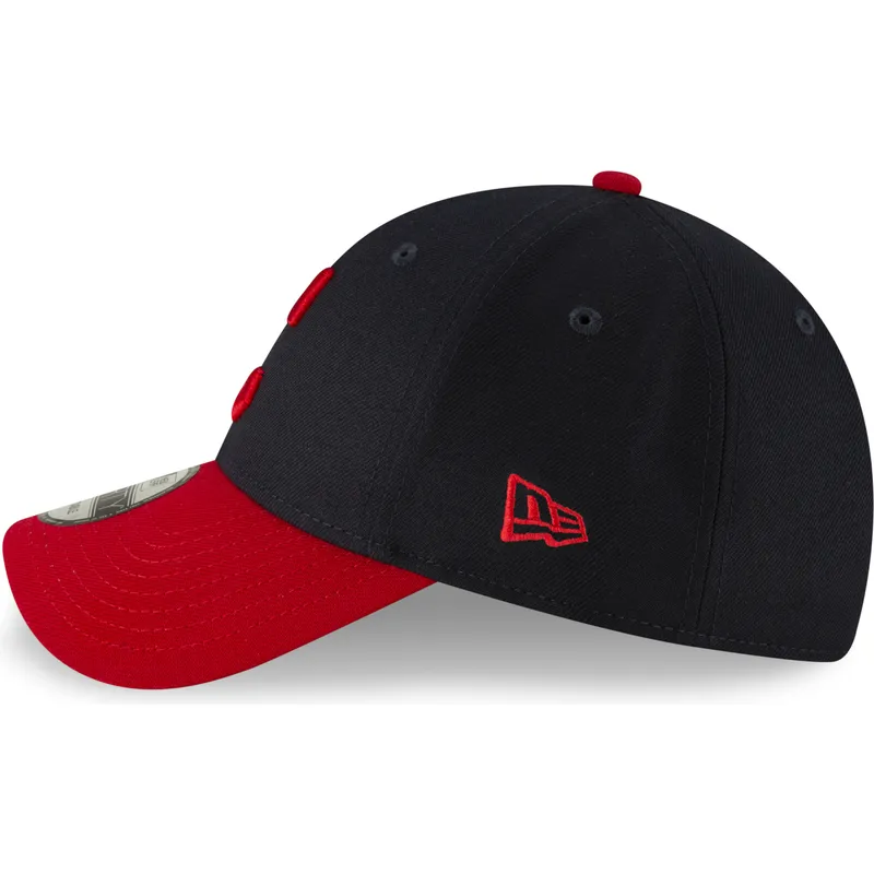 petten-gebogen-marineblauw-verstelbaar-9forty-the-league-van-cleveland-indians-mlb-van-new-era