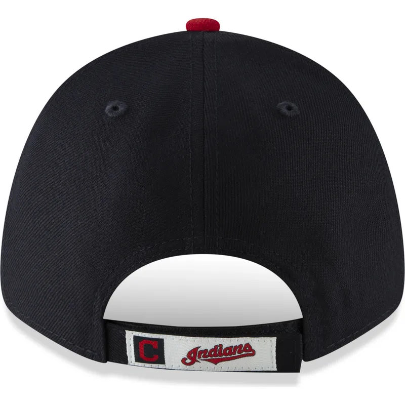 petten-gebogen-marineblauw-verstelbaar-9forty-the-league-van-cleveland-indians-mlb-van-new-era