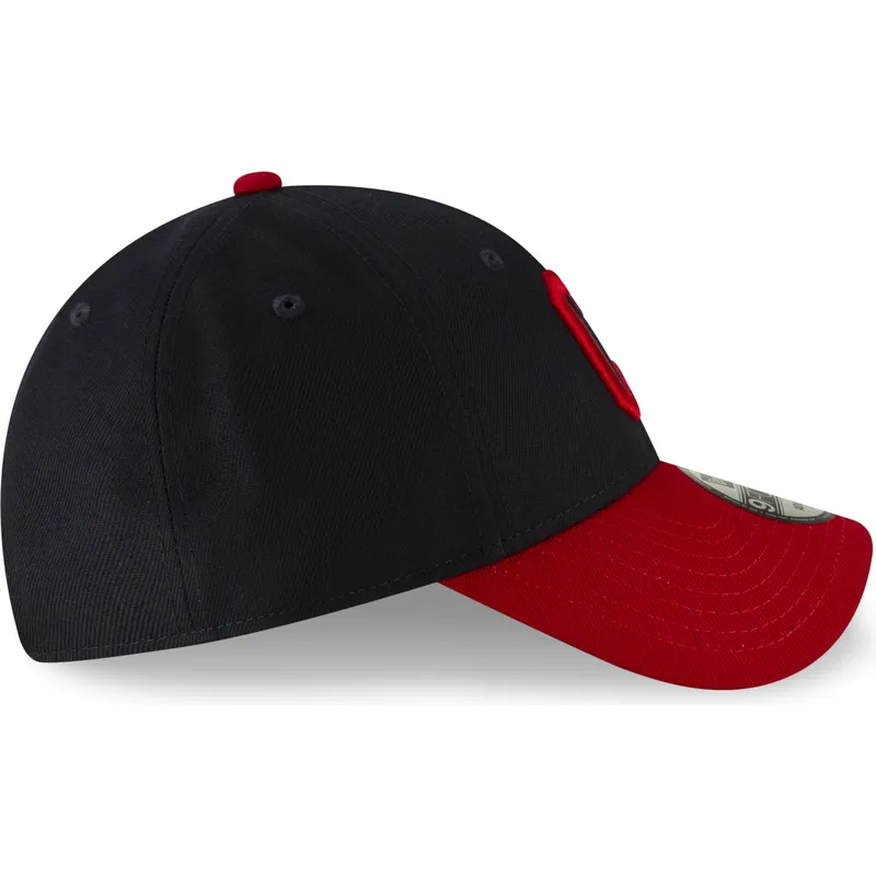 petten-gebogen-marineblauw-verstelbaar-9forty-the-league-van-cleveland-indians-mlb-van-new-era
