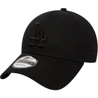 Petten gebogen zwart verstelbaar 9FORTY League Essential van Los Angeles Dodgers MLB van New Era