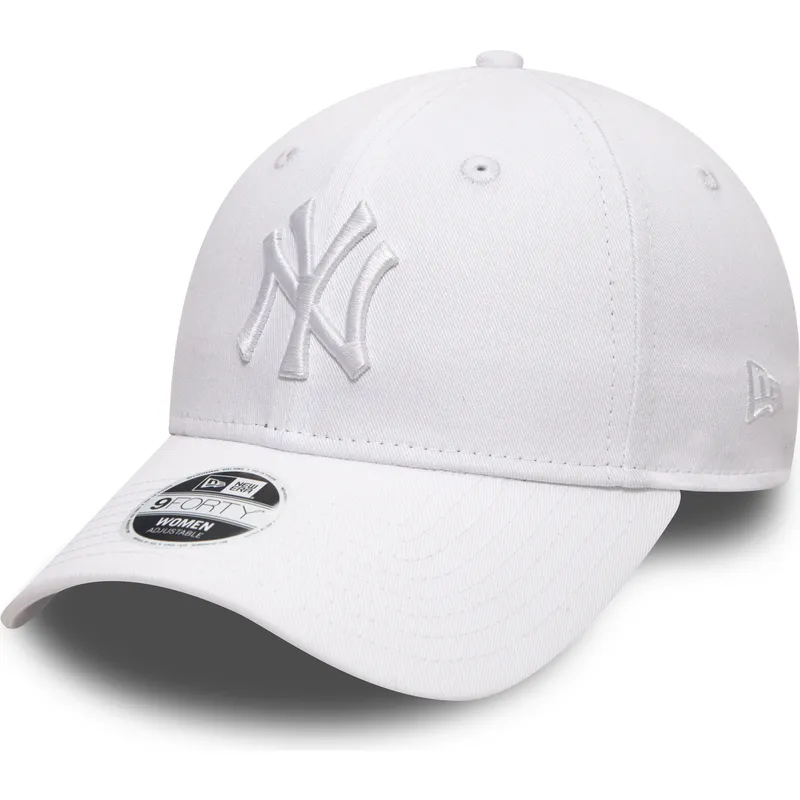 petten-gebogen-wit-verstelbaar-9forty-league-essential-van-new-york-yankees-mlb-van-new-era