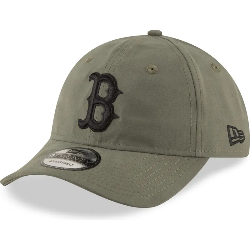petten-gebogen-groen-verstelbaar-9twenty-nylon-packable-van-boston-red-sox-mlb-van-new-era