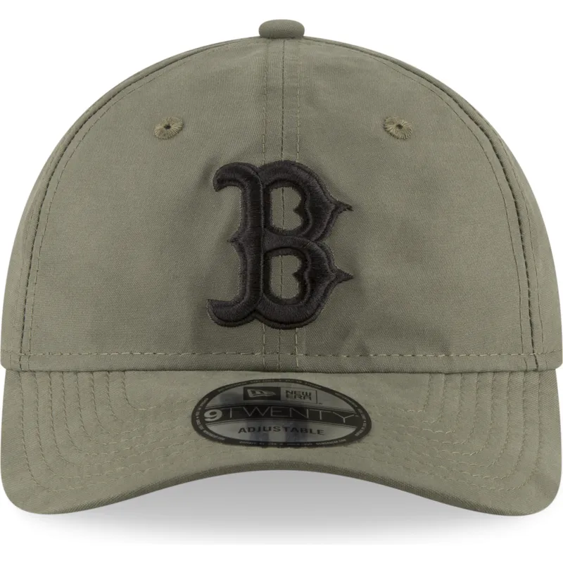 petten-gebogen-groen-verstelbaar-9twenty-nylon-packable-van-boston-red-sox-mlb-van-new-era