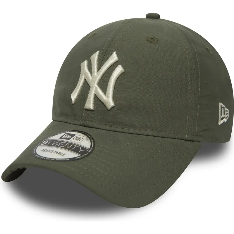 petten-gebogen-groen-verstelbaar-9twenty-nylon-packable-van-new-york-yankees-mlb-van-new-era