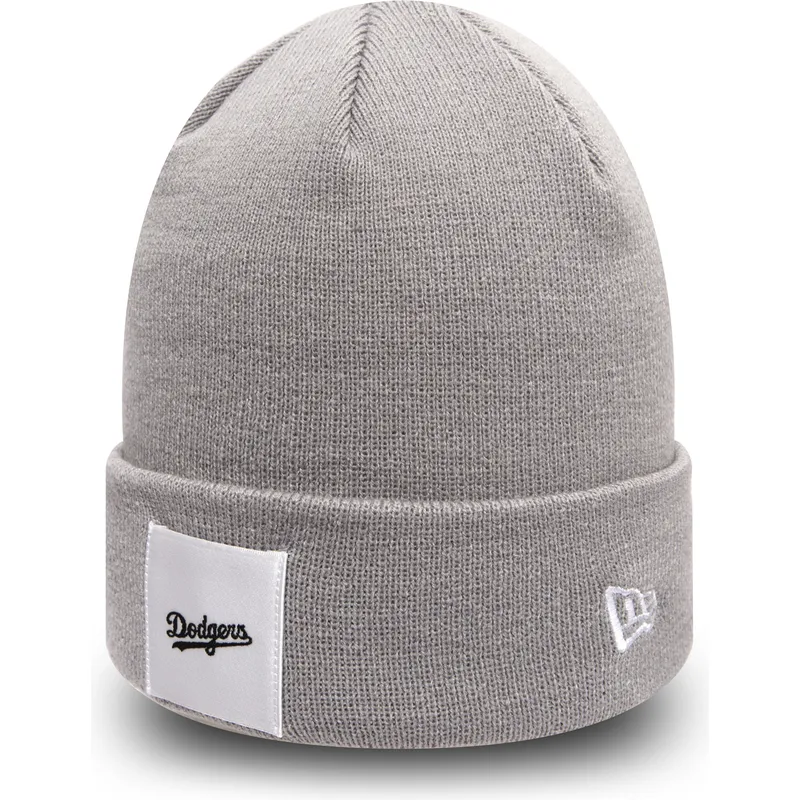mutsen-grijs-cuff-knit-satin-patch-van-los-angeles-dodgers-mlb-van-new-era